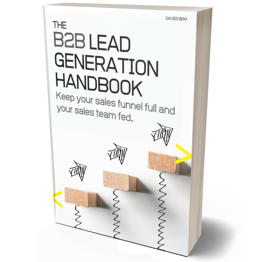 B2B Lead Generation Handbook Ebook Cover 3D- 890 x 890